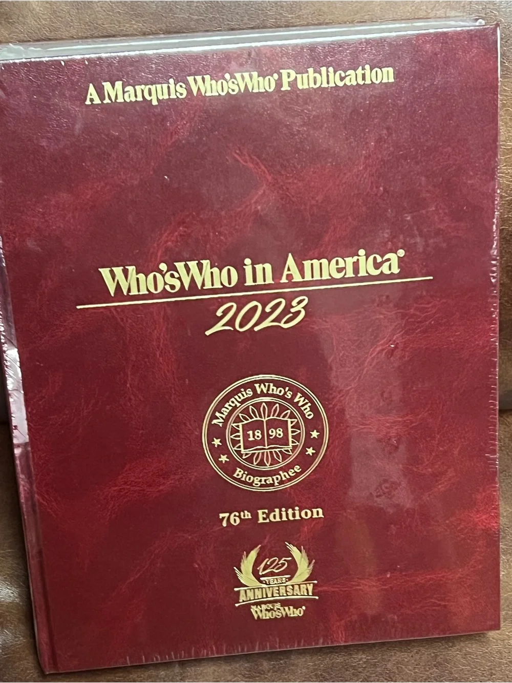 Who’s Who in America 2023 Hardcover - Burgundy with Gold Lettering